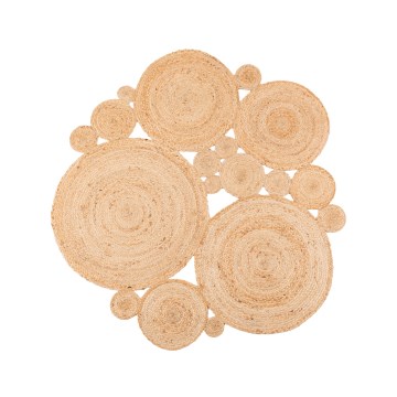 Tapis rond naturel JUTA 140 cm beige