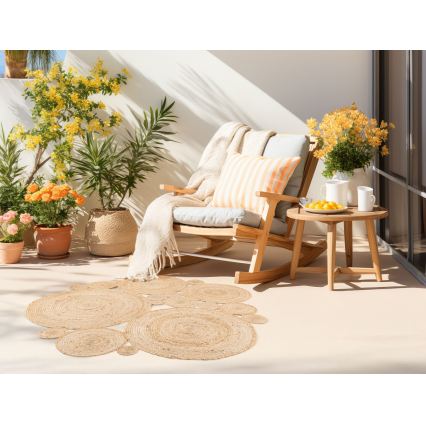 Tapis rond naturel JUTA 140 cm beige