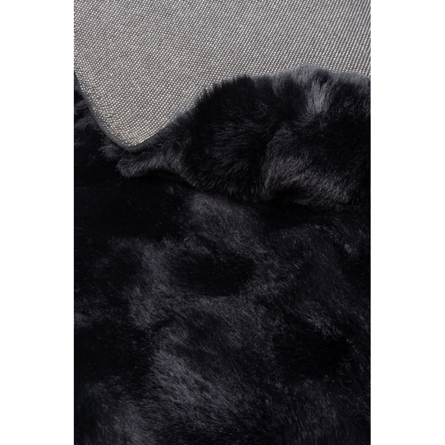 Tapis rond RABBIT BUBBLE 160 cm noir