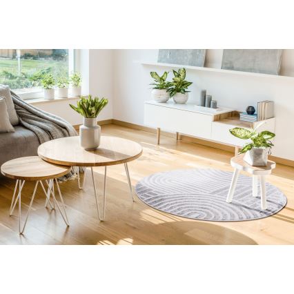 Tapis SALAMANCA 100 cm gris/blanc