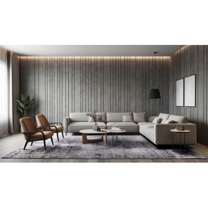 Tapis SALAMANCA 120 x 170 cm gris/blanc