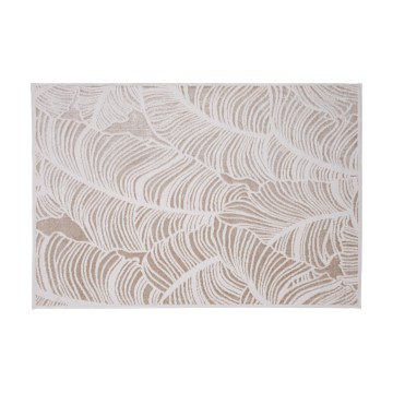 Tapis SALAMANCA 120x170 cm beige/blanc à motif feuillage