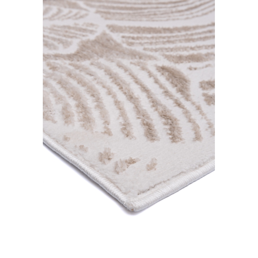 Tapis SALAMANCA 120x170 cm beige/blanc à motif feuillage