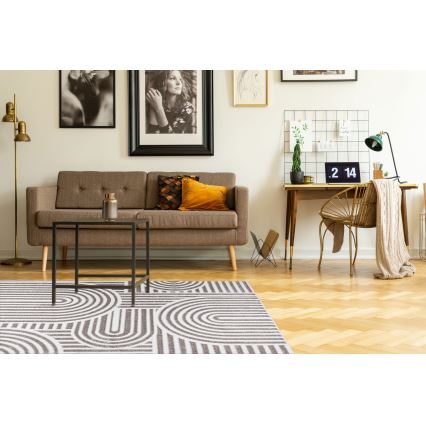 Tapis SALAMANCA 120x170 cm gris/blanc