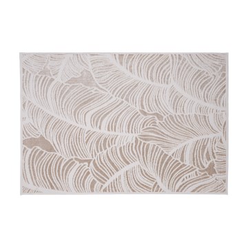 Tapis SALAMANCA 160x230 cm beige/blanc/à motif de feuilles