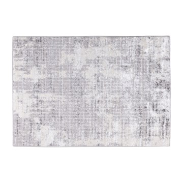 Tapis SALAMANCA 67 x 120 cm gris/blanc