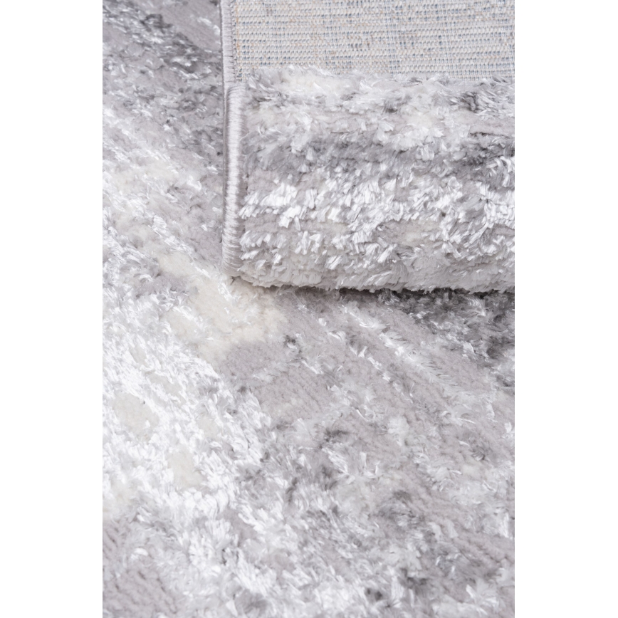 Tapis SALAMANCA 67 x 120 cm gris/blanc