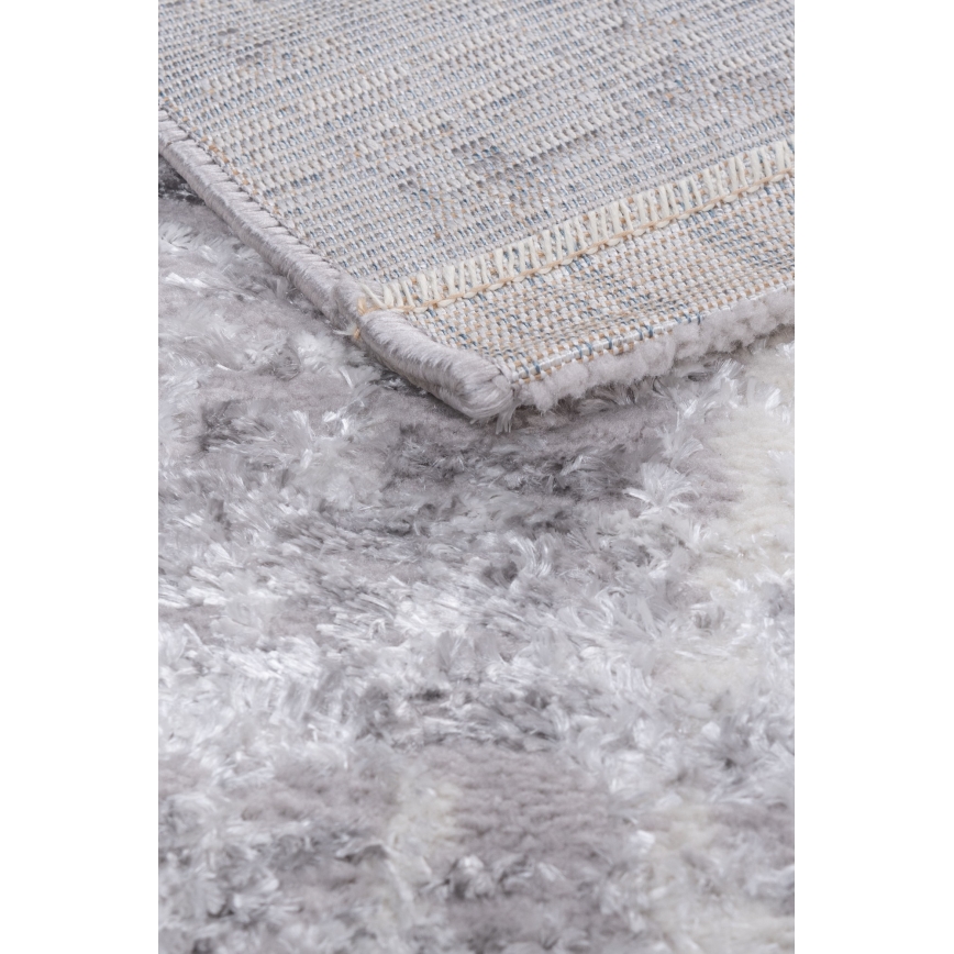 Tapis SALAMANCA 67 x 120 cm gris/blanc