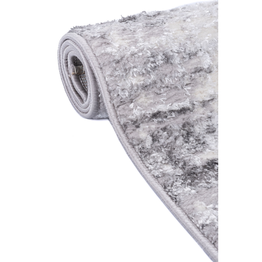 Tapis SALAMANCA 67 x 120 cm gris/blanc