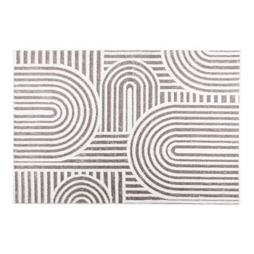 Tapis SALAMANCA 67 x 120 cm gris/blanc