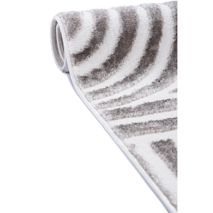 Tapis SALAMANCA 67 x 120 cm gris/blanc