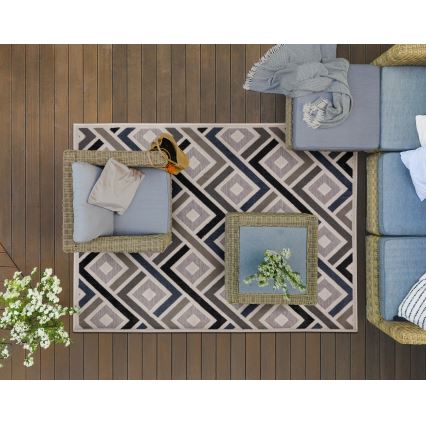 Tapis SHIFT 160x220 cm gris/bleu