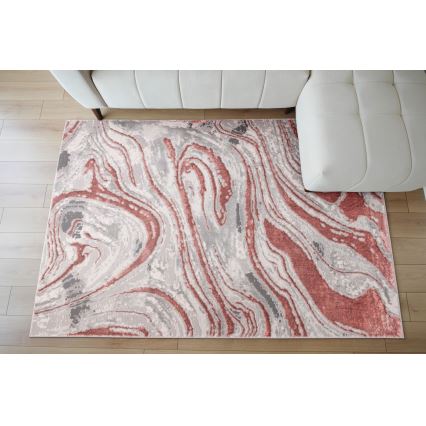 Tapis STONE 80 x 140 cm rose/gris