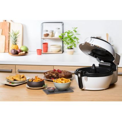 Tefal - Airfryer ACTIFRY GENIUS DUAL MOTION 1,2l 1350W/230V blanc