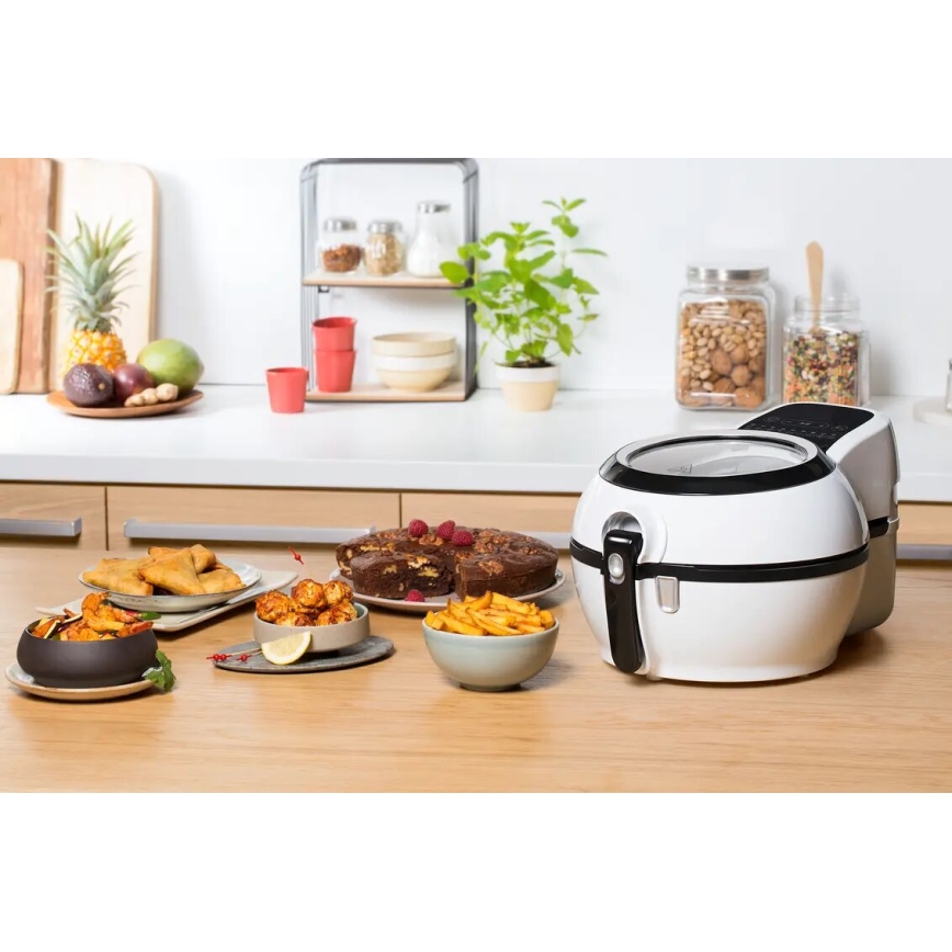 Tefal - Airfryer ACTIFRY GENIUS DUAL MOTION 1,2l 1350W/230V blanc