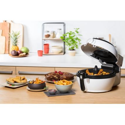 Tefal - Airfryer ACTIFRY GENIUS DUAL MOTION 1,2l 1350W/230V blanc