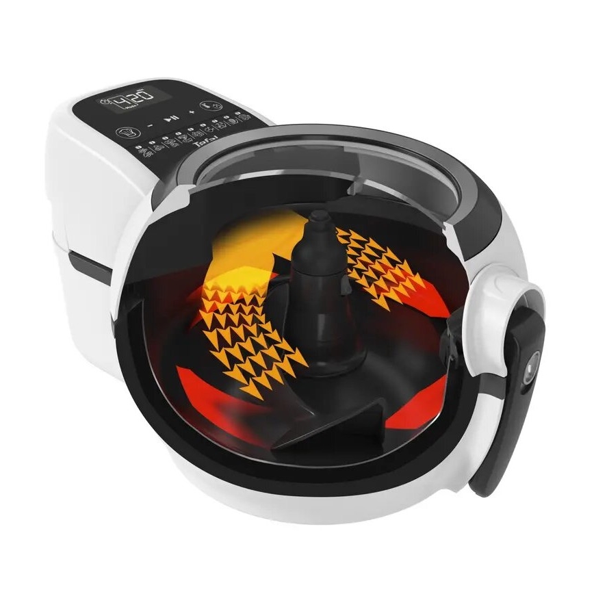 Tefal - Airfryer ACTIFRY GENIUS DUAL MOTION 1,2l 1350W/230V blanc