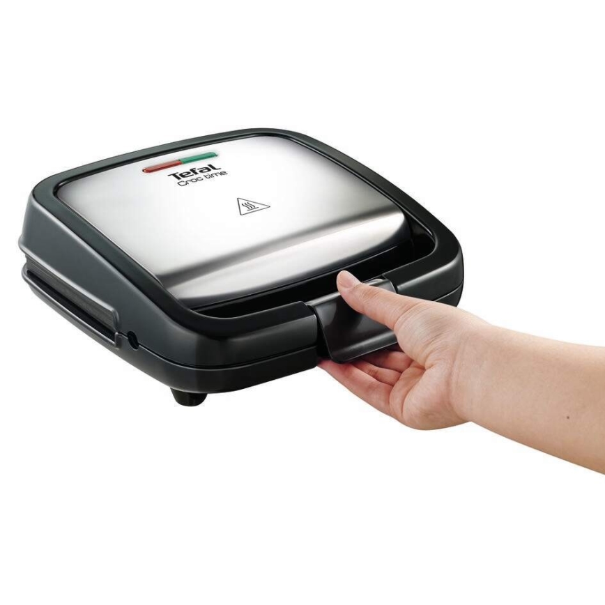 Tefal - Appareil à croque-monsieur ULTRACOMPACT 700W/230V noir/chrome