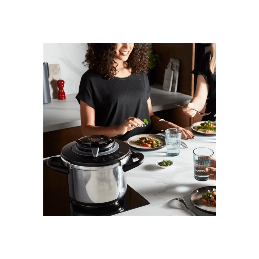Tefal - Autocuiseur 6 l CLIPSO+ CHEF acier inoxydable