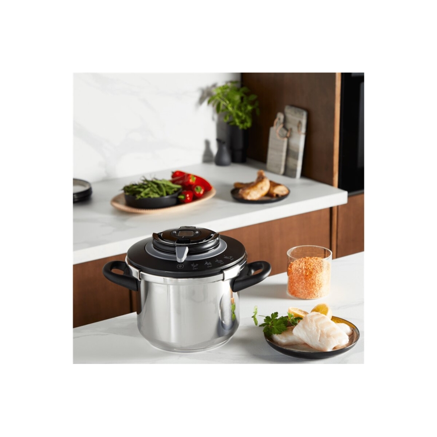 Tefal - Autocuiseur 6 l CLIPSO+ CHEF acier inoxydable