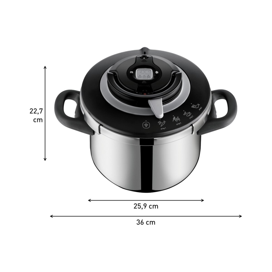 Tefal - Autocuiseur 6 l CLIPSO+ CHEF acier inoxydable