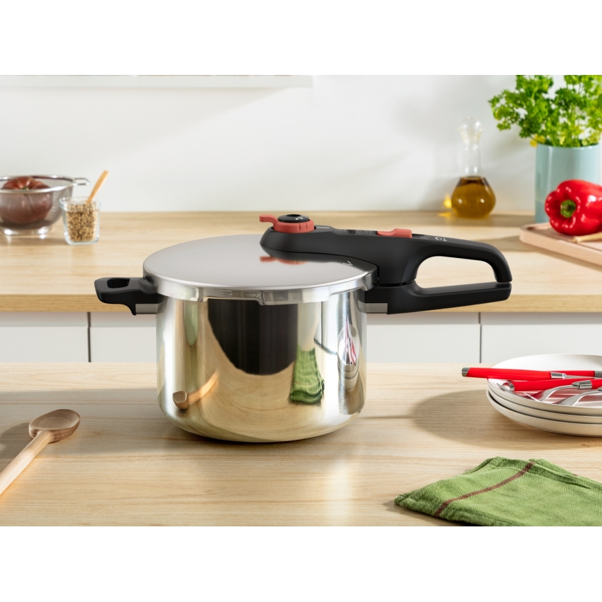Tefal - Autocuiseur 6 L SECURE TRENDY + ensemble 5 pièces INGENIO EMOTION