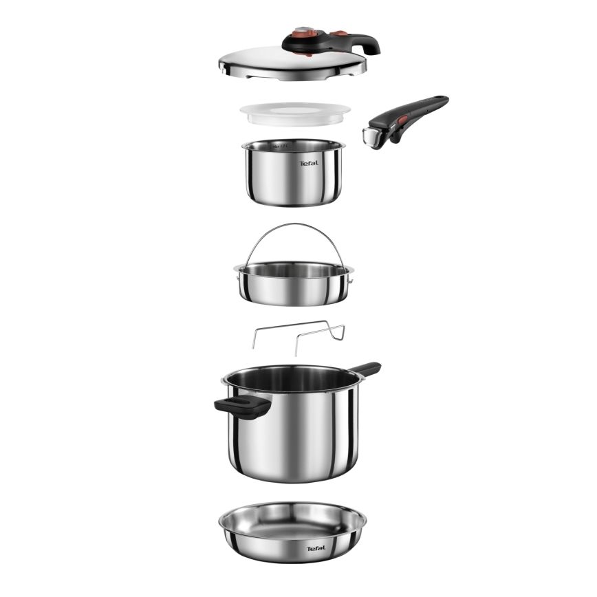 Tefal - Autocuiseur 6 L SECURE TRENDY + ensemble 5 pièces INGENIO EMOTION