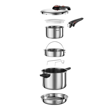 Tefal - Autocuiseur 6 l SECURE TRENDY + ensemble de 5 pièces INGENIO EMOTION