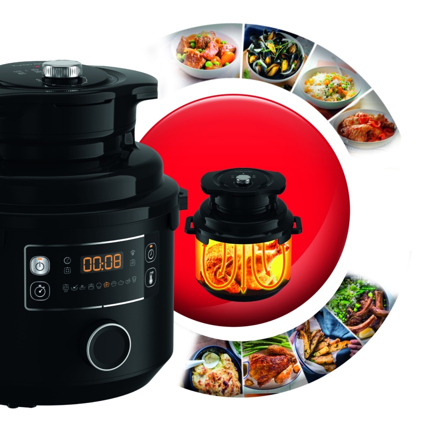 Tefal - Autocuiseur électrique multifonction 7,6 l 1200W/230V noir