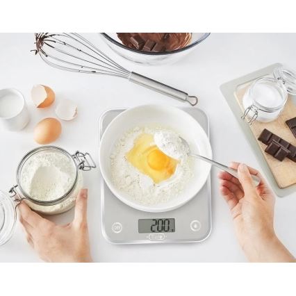 Tefal - Balance de cuisine OPTISS 2xAAA argent