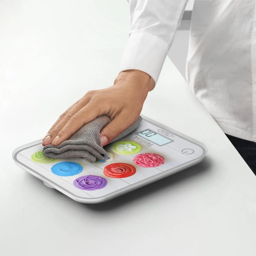 Tefal - Balance de cuisine OPTISS 2xAAA coloré