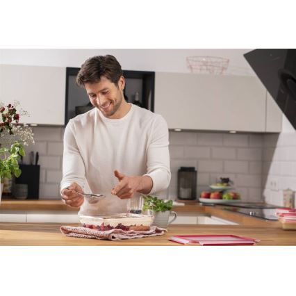 Tefal - Boîte de conservation 2 L MSEAL GLASS rouge/verre