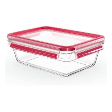 Tefal - Boîte de conservation alimentaire 1,3 L MSEAL GLASS rouge/verre