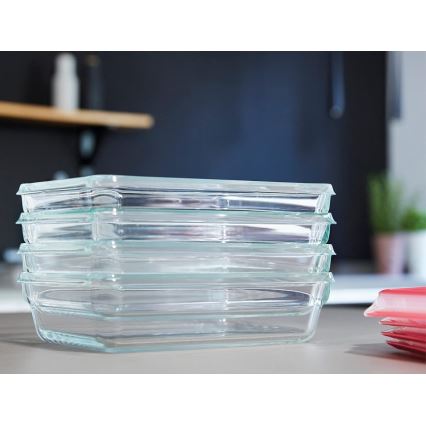 Tefal - Boîte de conservation alimentaire 1,3 L MSEAL GLASS rouge/verre