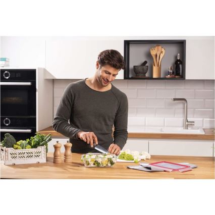 Tefal - Boîte de conservation alimentaire 1,3 L MSEAL GLASS rouge/verre