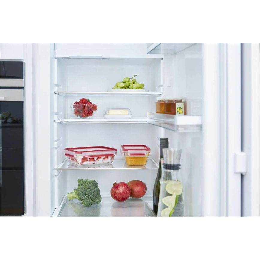 Tefal - Boîte de conservation alimentaire 1,3 L MSEAL GLASS rouge/verre
