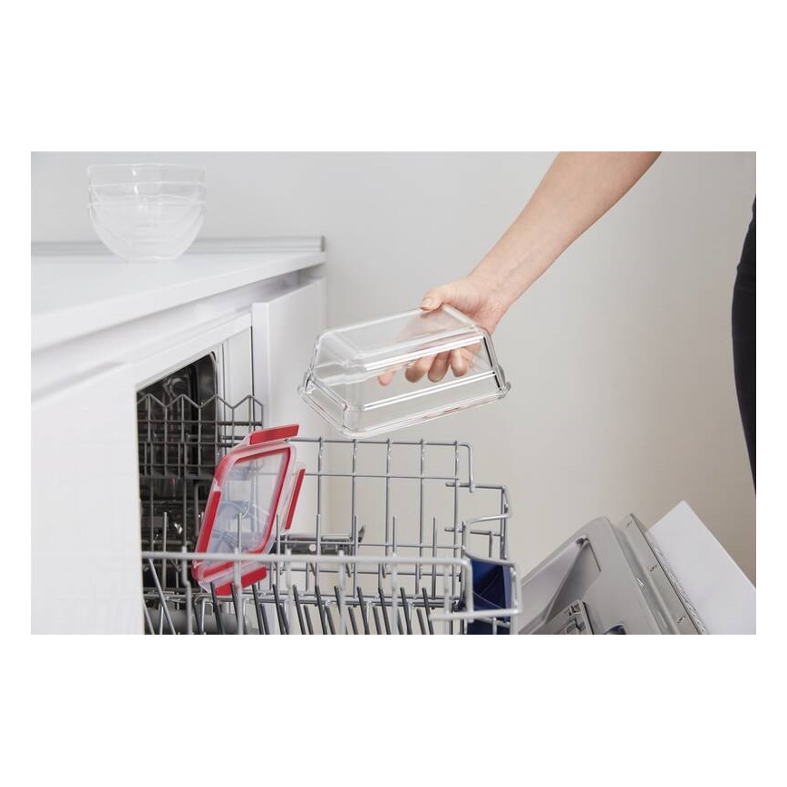 Tefal - Boîte hermétique de conservation 0,85 l MSEAL GLASS rouge/verre