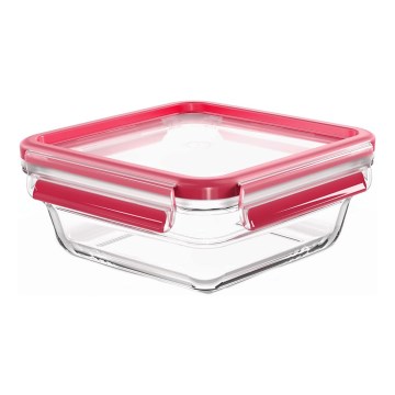 Tefal - Boîte hermétique pour aliments 0,8 L MSEAL GLASS rouge/verre
