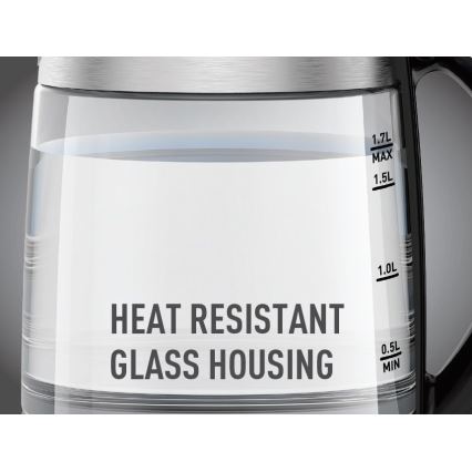 Tefal - Bouilloire GLASS 1,7 l  2200W/230V chrome mat