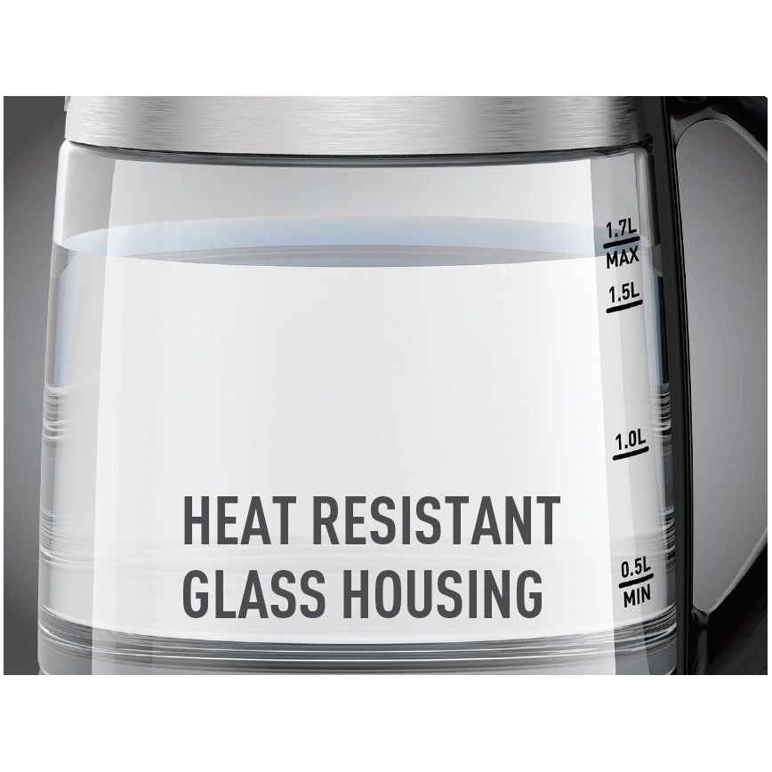 Tefal - Bouilloire GLASS 1,7 l  2200W/230V chrome mat