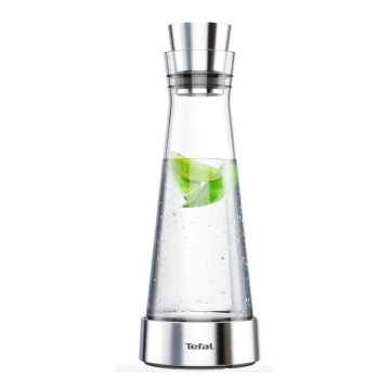 Tefal - Carafe réfrigérante en verre FLOW SLIM 1 l acier inoxydable/verre
