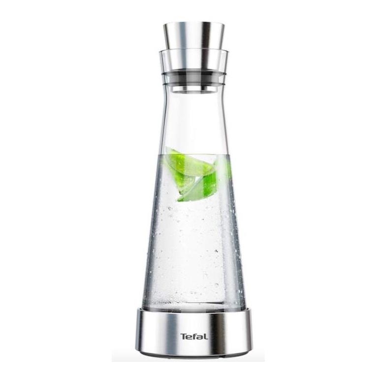Tefal - Carafe réfrigérante en verre FLOW SLIM 1 l acier inoxydable/verre