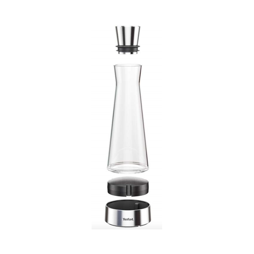 Tefal - Carafe réfrigérante en verre FLOW SLIM 1 l acier inoxydable/verre