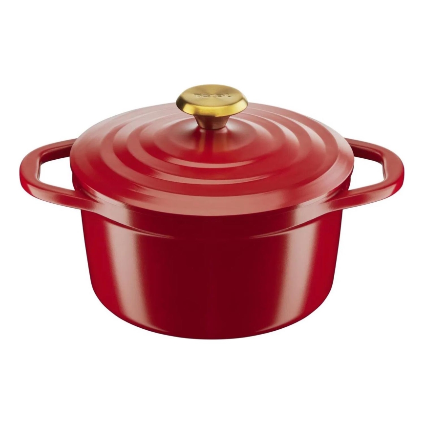 Tefal - Casserole AIR 20 cm avec couvercle, rouge