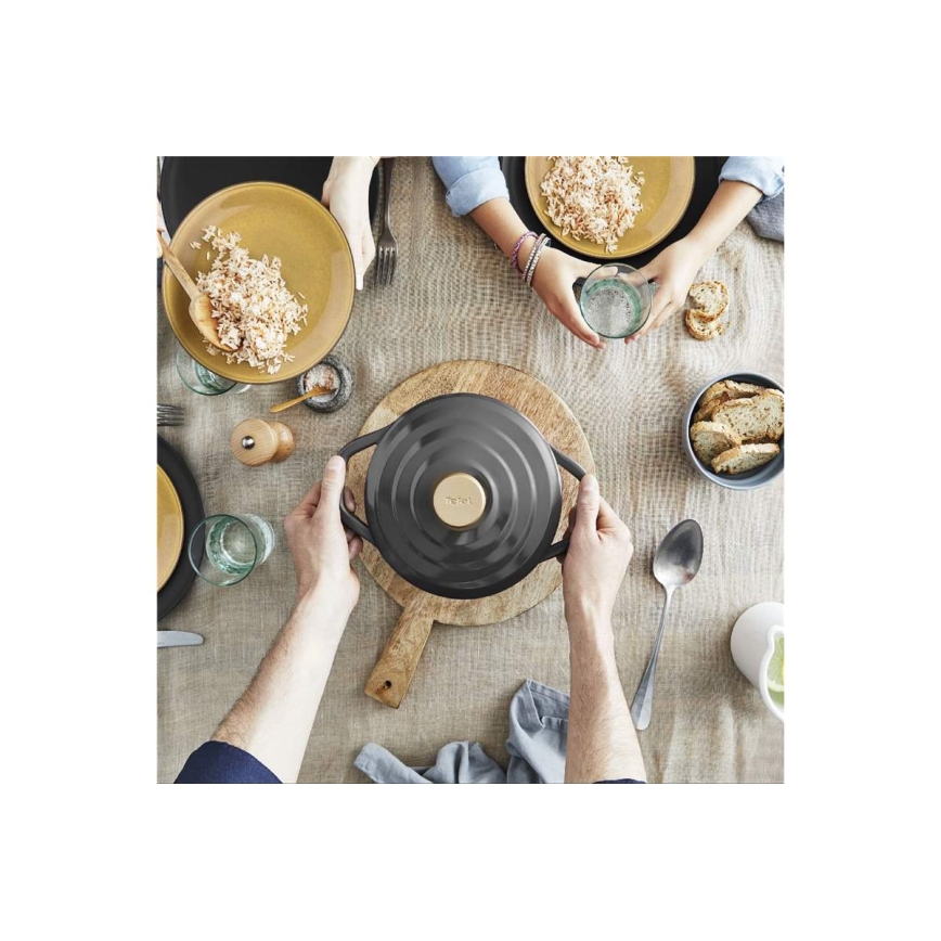 Tefal - Casserole avec couvercle AIR 20 cm anthracite