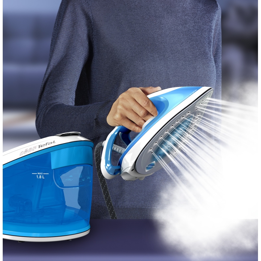 Tefal - Centrale vapeur EXPRESS AIRGLIDE 2800W/230V, bleue