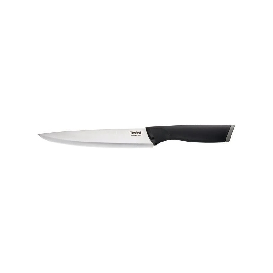 Tefal - Couteau à découper en acier inoxydable COMFORT 20 cm chrome brillant/noir