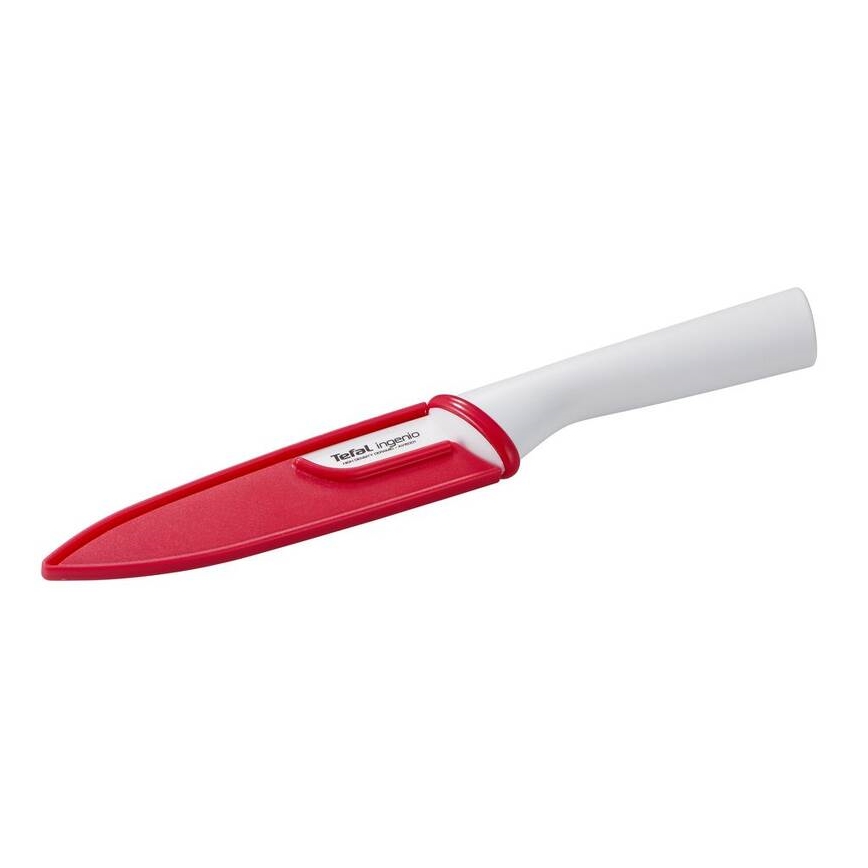 Tefal - Couteau céramique universel INGENIO 13 cm blanc/rouge