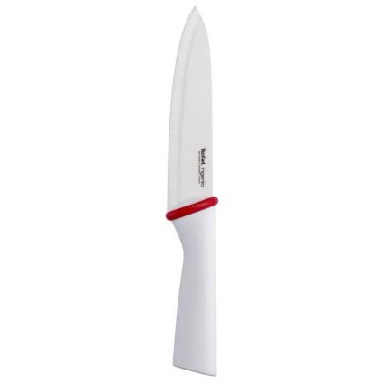 Tefal - Couteau de chef en céramique INGENIO 16 cm blanc/rouge