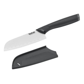 Tefal - Couteau en acier inoxydable santoku COMFORT 12,5 cm chrome brillant/noir